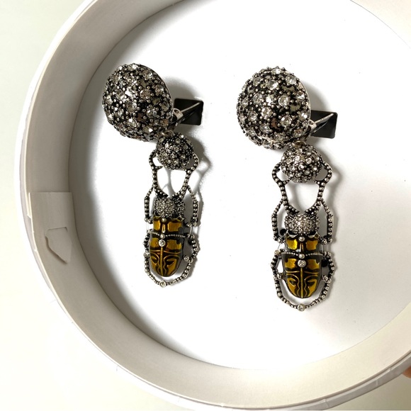 Iris Apfel Scarab Crystallized Eaarings-New in Box - Picture 14 of 16